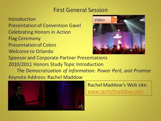 PowerPoints: PTK International Convention 2010